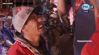 Dakar 2019: Nicolás Cavagliasso, campeón en cuatris, pidió matrimonio en el podio