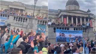 Con cánticos por las Malvinas: miles de argentinos realizaron banderazo en Londres en la previa al duelo frente a Italia