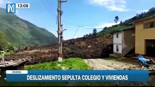 Huaral: deslizamiento sepulta un colegio y varias casas | VIDEO