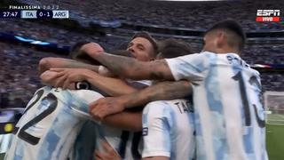 Gran jugada de Messi y gol de Lautaro Martínez para el 1-0 de Argentina vs. Italia | VIDEO
