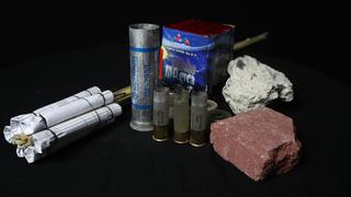 Estos son los restos de las armas y municiones que se recogen después de cada marcha en Lima