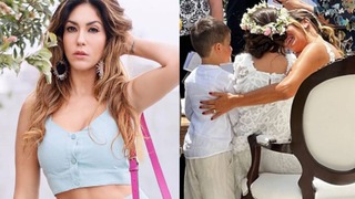 Tilsa Lozano protagoniza emotivo momento con sus hijos durante la ceremonia de su boda con Jackson Mora | VIDEO 