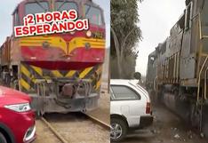 Tren estuvo varado dos horas por camioneta mal estacionada en el Callao | VIDEO