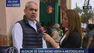 San Isidro: alcalde pidió disculpas a motociclista por agresión