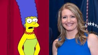 Marge Simpson “responde” al equipo de Donald Trump por compararla con Kamala Harris