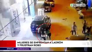 Los Olivos: dos mujeres se enfrentan a ladrón y evitan robo | VIDEO