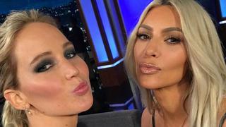 Jennifer Lawrence debutó como conductora entrevistando a Kim Kardashian