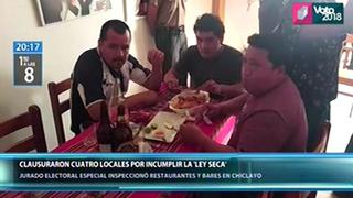 Chiclayo: clausuran cuatro establecimientos por no acatar la ley seca | VIDEO