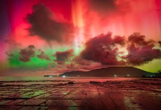 Las imágenes de las auroras boreales que dejó la tormenta geomagnética