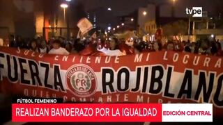 Realizan banderazo en favor de promover el fútbol femenino