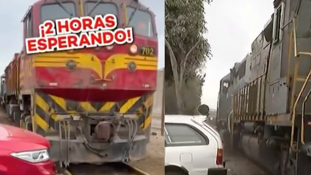 Tren estuvo varado dos horas por camioneta mal estacionada en el Callao | VIDEO