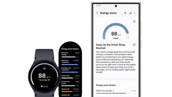 Funciones inteligentes de GAlaxy AI en los relojes Galaxy Watch.