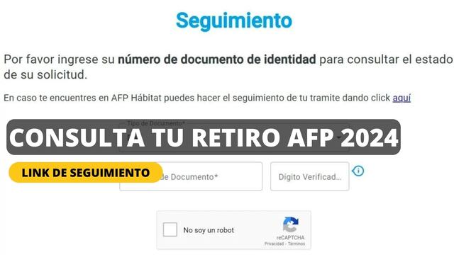 RETIRO AFP 2024: LINK para hacer seguimiento  a la solicitud  que se hizo en mayo y junio