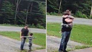 “El tiempo pasa muy rápido”: video viral muestra cómo un niño le pide a su papá un abrazo más antes de trabajar