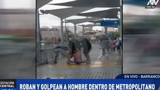 Metropolitano: tres sujetos atacaron a golpes a un hombre en la estación Bulevar de Barranco | VIDEOS