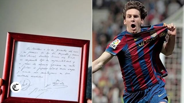 ¿Cuánto pagaron por la servilleta con el primer contrato de Lionel Messi para el FC Barcelona?
