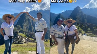 Pareja se tomó una foto en Machu Picchu, pero un extraño detalle terminó robándose el show