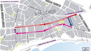 Reordenamiento vehicular en Barranco será ahora los lunes y martes