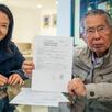 Alberto Fujimori firmó, junto a su hija Keiko Fujimori, su afiliación al partido Fuerza Popular. (X: Alberto Fujimori)
