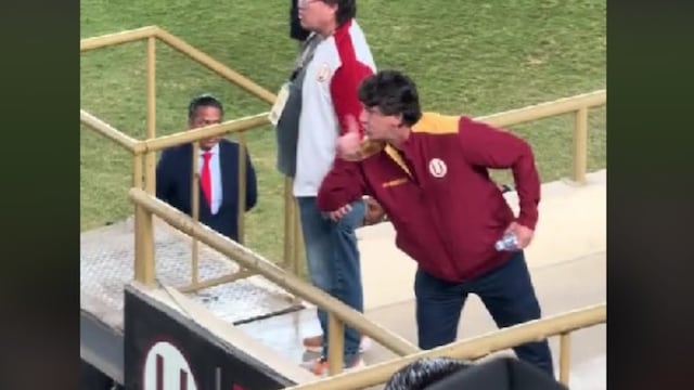 Jean Ferrari y el polémico gesto en la tribuna durante el Universitario vs Cristal
