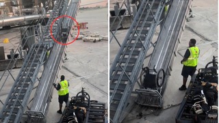 El video viral que muestra una silla de ruedas estrellándose en la pista del aeropuerto de Miami