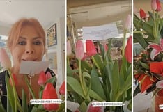 Magaly Medina es sorprendida por su esposo con sus flores favoritas por el día de la madre