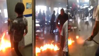 Brasil: Estudiante prendió fuego su salón de clases en Rio de Janeiro | VIDEO