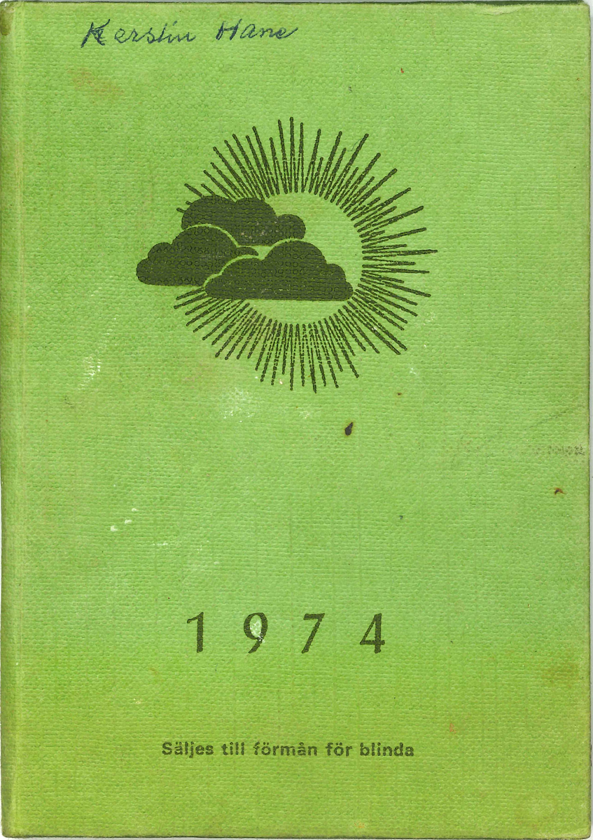 Dagbok efter Kerstin Hane i Norra Gröntuv år 1974