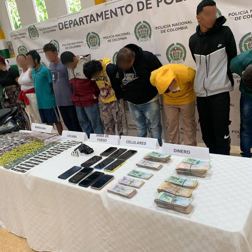 Quince personas fueron capturadas por orden judicial y dos más fueron encontrados en flagrancia. FOTO: CORTESÍA POLICÍA