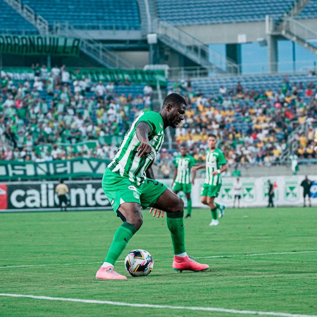 Dairon Asprilla, uno de los hombres más desequilibrantes de Nacional ante América. FOTO CORTESÍA ATLÉTICO NACIONAL