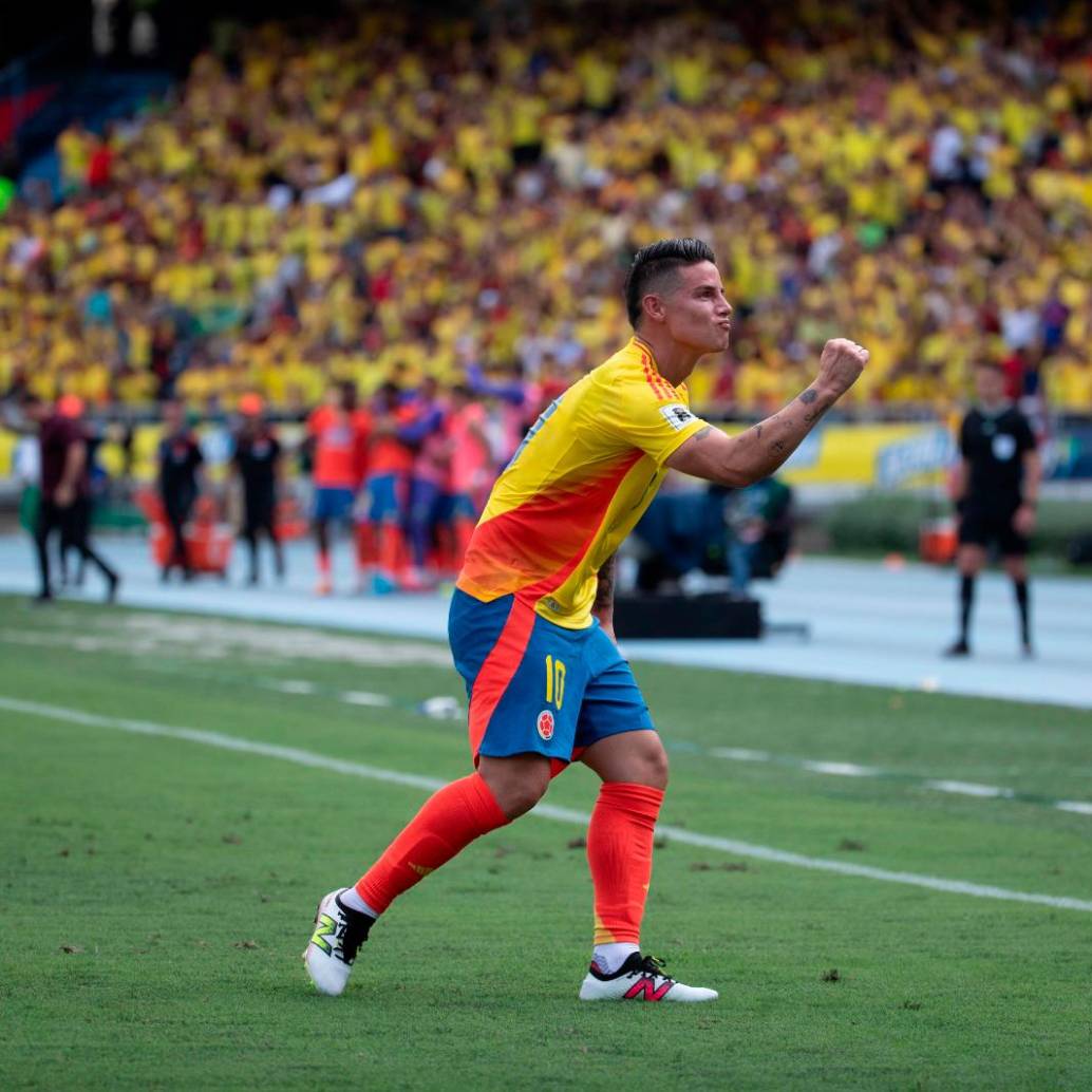 James Rodríguez anotó su décimotercer gol con la Selección Colombia en eliminatorias e igualó récord de Falcao García. FOTO: JUAN ANTONIO SÁNCHEZ