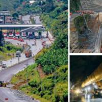 El departamento estará en construcción este año. Además de esperar la operación de otras cuatro vías 4G, entre ellas la doble calzada Medellín-Santa Fe de Antioquia (imagen izquierda), y de lograr el cale del Túnel del Toyo en la vía a Urabá, habrá inversiones en vías terciarias, servicios y movilidad. FOTOS EL COLOMBIANO