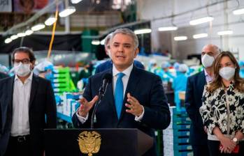 En la visita a las instalaciones de Nativa Produce el presidente Iván Duque dio a conocer el plan de apoyo empresarial. FOTO cortesía