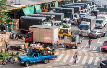 Este jueves dejaron de ingresar más de 400 vehículos respecto al movimiento de un jueves normal en la Mayorista. FOTO: ESNEYDER GUTIÉRREZ