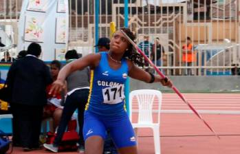 La atleta María Lucelly Murillo, subcampeona nacional en lanzamiento de jabalina, es una de las clasificadas. FOTO CORTESÍA COC