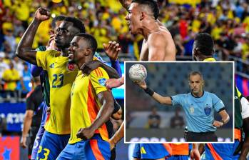 Los jugadores de la Selección Colombia celebrando en la Copa América 2024. FOTO: FCF Y AFP