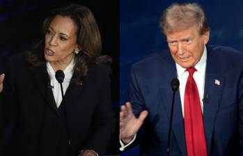 Kamala Harris y Donald Trump se enfrentaron en el primer debate presidencial ante la ABC. Foto: GETTY