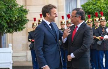 Los presidentes Emmanuel Macron y Gustavo Petro. Foto: Presidencia de Colombia