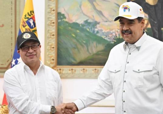 Colombia y Venezuela restablecieron sus relaciones en 2022, poco tiempo después de la llegada de Petro al poder. Foto: AFP