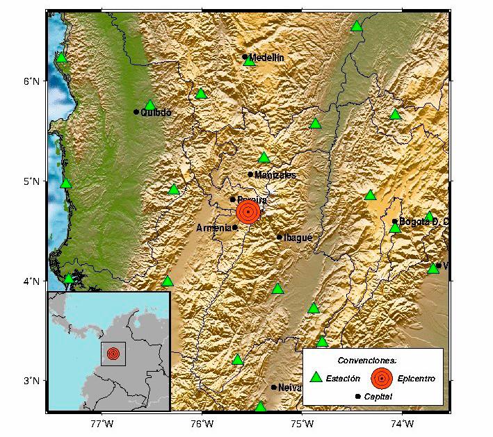 El movimiento telúrico tuvo una magnitud de 2.8 en la escala de Richter. FOTO: Tomada de X @sgcol