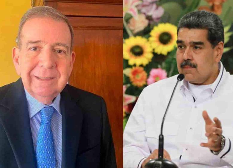 Edmundo González y Nicolás Maduro. Foto: Colprensa