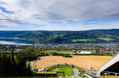 View towards Lillehamemr from Lysgårdsbakkene Jumping Area