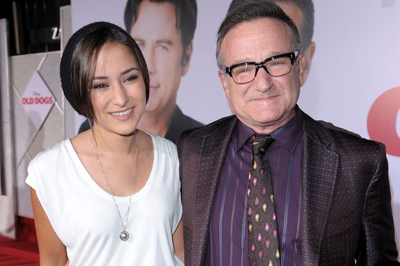 Robin Williams (R) and daughter Zelda Williams