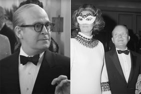 FEUD: Capote Vs. The Swans, Author Truman Capote, host of a private party for 450, arrives at the Hotel Plaza holding hands with Mrs. Katherine Graham, the guest of honor. Mrs. Graham is the president of the Washington Post and Newsweek Magazine.