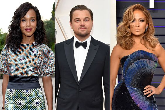 Jennifer Lopez, Leonardo DiCaprio, and Kerry Washington