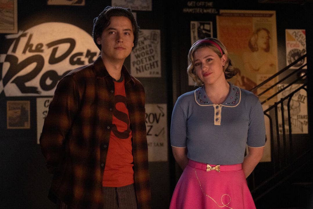Riverdale -- “Chapter One Hundred Thirty-Seven: Goodbye, Riverdale” -- Image Number: RVD720c_0203r -- Pictured (L - R): Cole Sprouse as Jughead Jones and Lili Reinhart as Betty Cooper