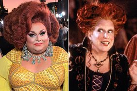 Ginger Minj in drag with Bette Midler as Winifred Sanderson in Hocus Pocus