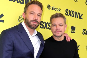Ben Affleck and Matt Damon attend the "AIR" world premiere during the 2023 SXSW Conference and Festivals at The Paramount Theater on March 18, 2023 in Austin, Texas