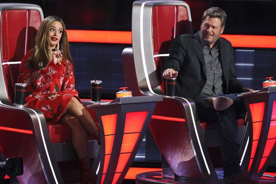 THE VOICE -- "Battle Rounds" Episode 2208 -- Pictured: (l-r) Camila Cabello, Blake Shelton -- (Photo by: Trae Patton/NBC)