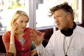 Naomi Watts and David Lynch on the set of 'Mulholland Drive'